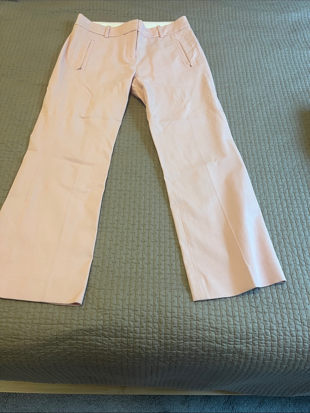 J Crew City Fit Light Pink Tailored Flare Pants